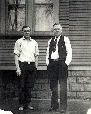 Steve Ostrowski (left) with brother Clayton - 1940