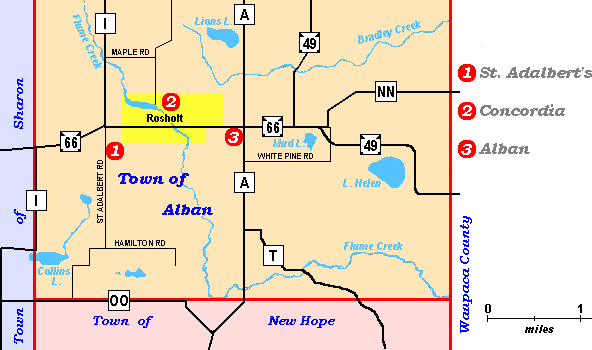 Alban Township map