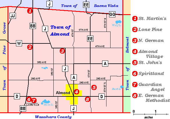 Almond Township map