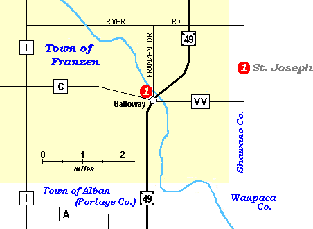 Franzen Township map