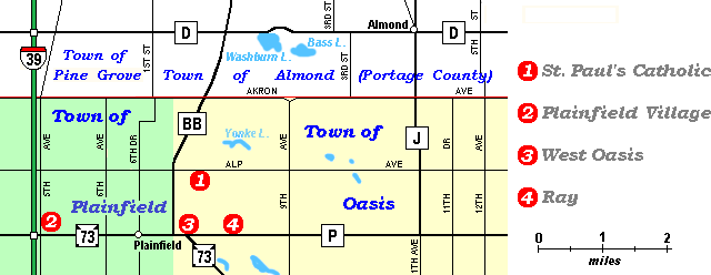 Oasis Township map